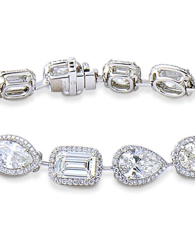 BDOTK03800 Mixed Shape Diamond Bracelet