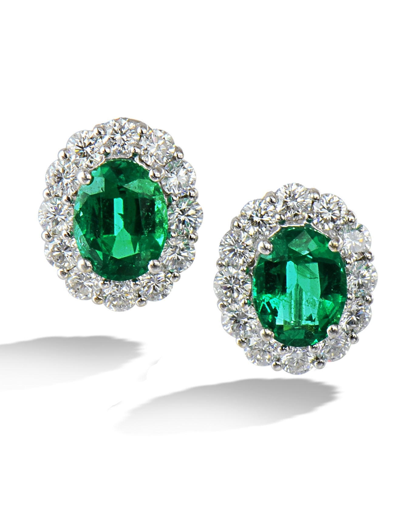 Emerald And Diamond Clip Earrings Turgeon Raine Emerald And Diamond Clip Earrings