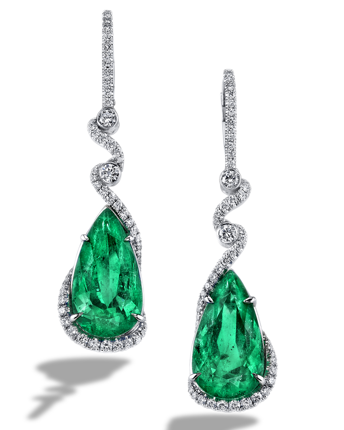 Colombian Emerald Earrings Turgeon Raine Colombian Emerald Earrings