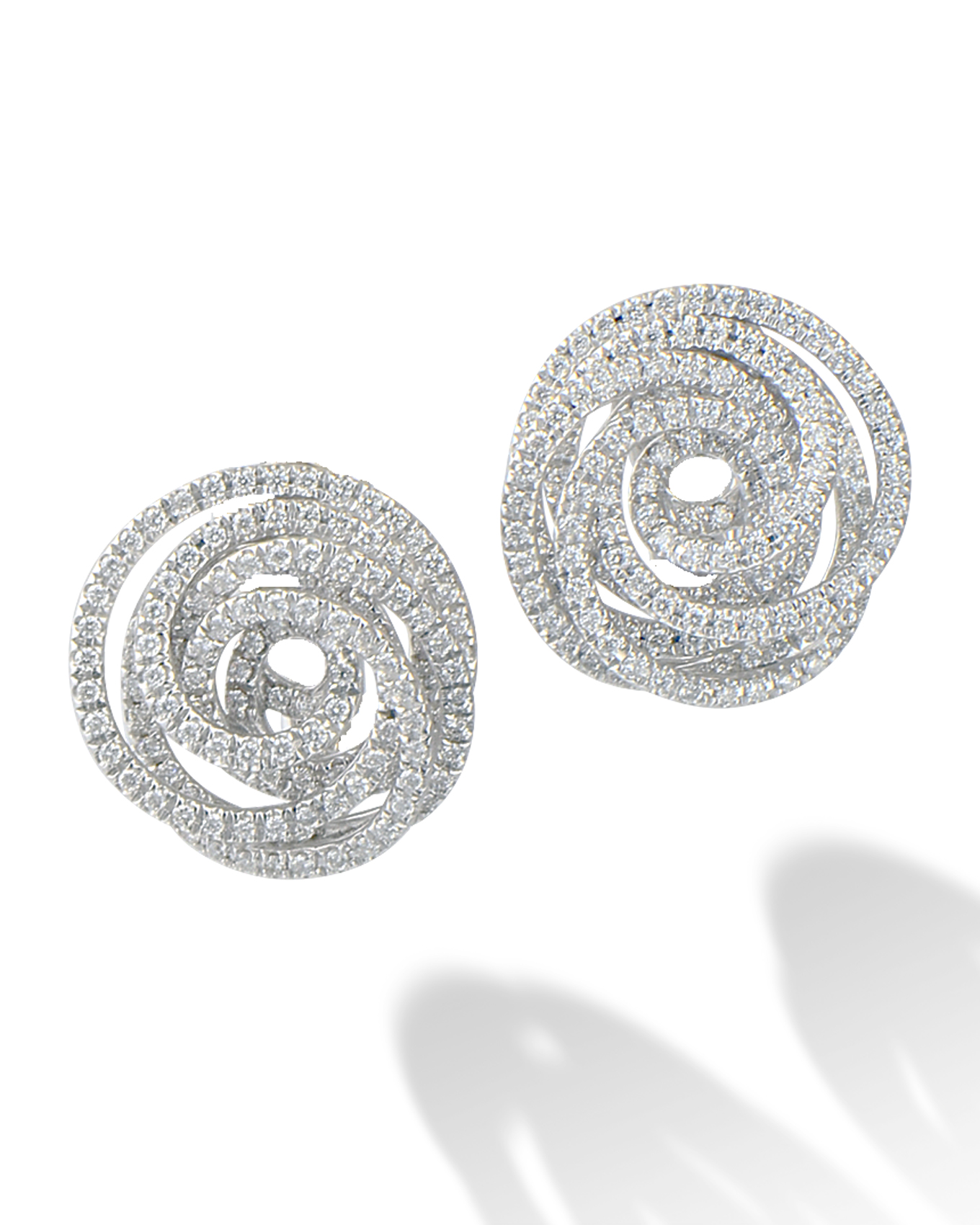 Diamond Swirl Clip Earrings Turgeon Raine Diamond Swirl Clip Earrings