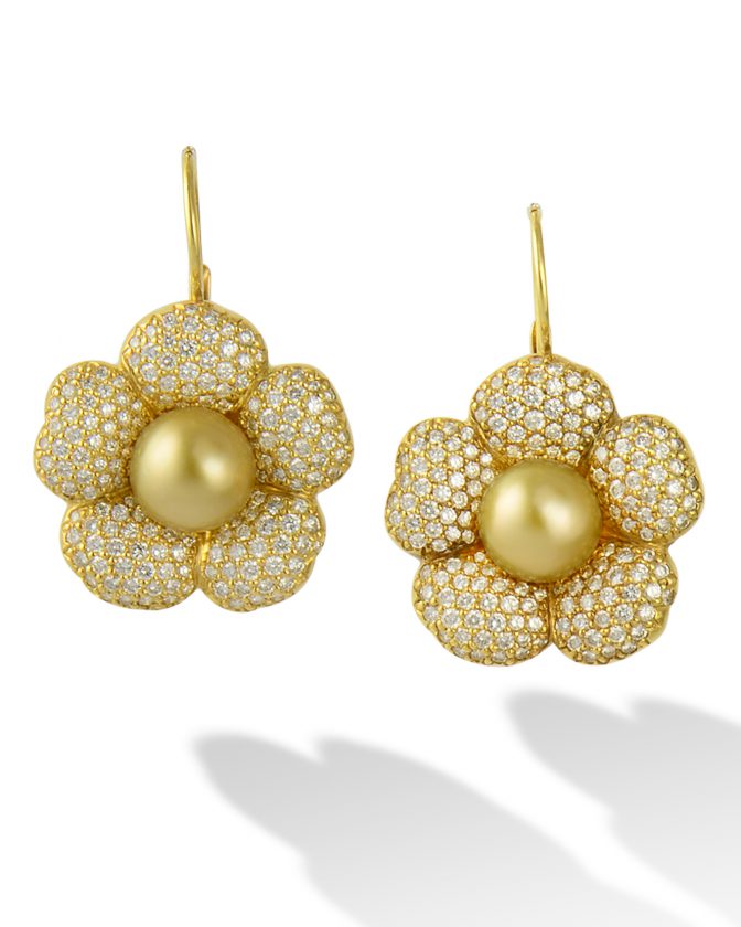 EPDI00471-2 Pearl and diamond earrings