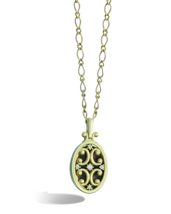 LOCKS00208 18kt diamond locket by Monica Rich Kosann