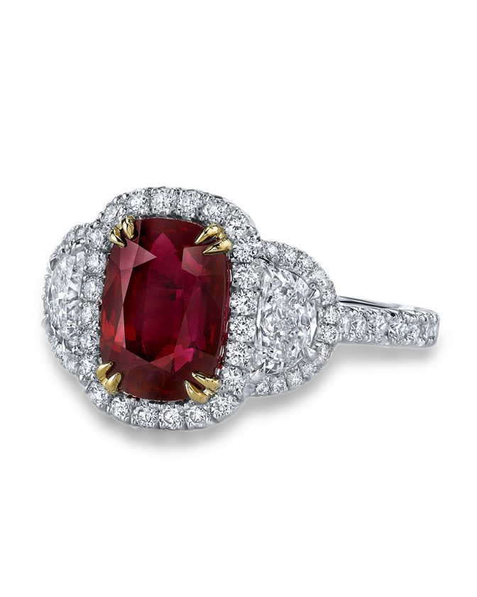 RCDRU00828 Burma ruby ring