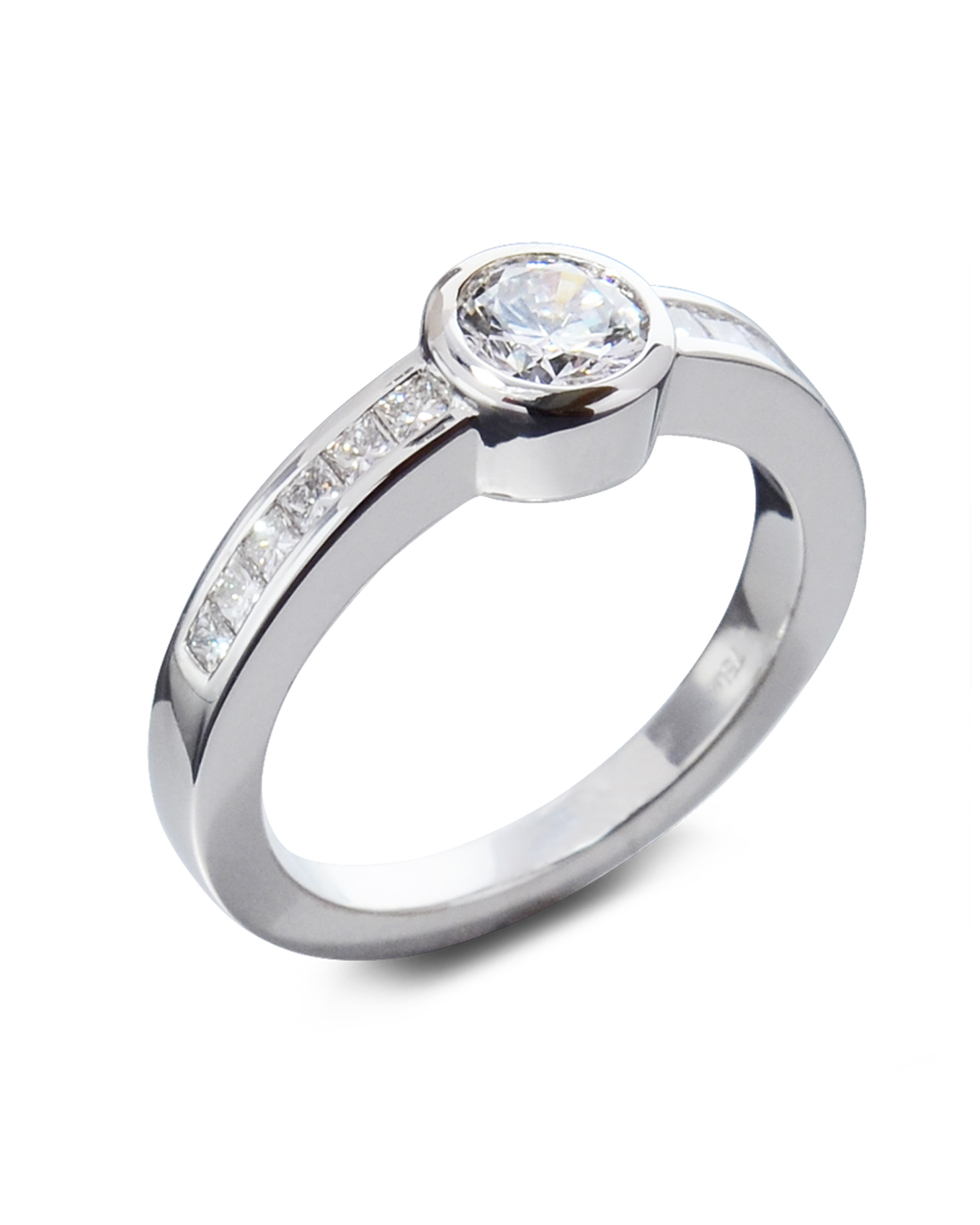 Bezel Set Diamond Engagement Ring Turgeon Raine