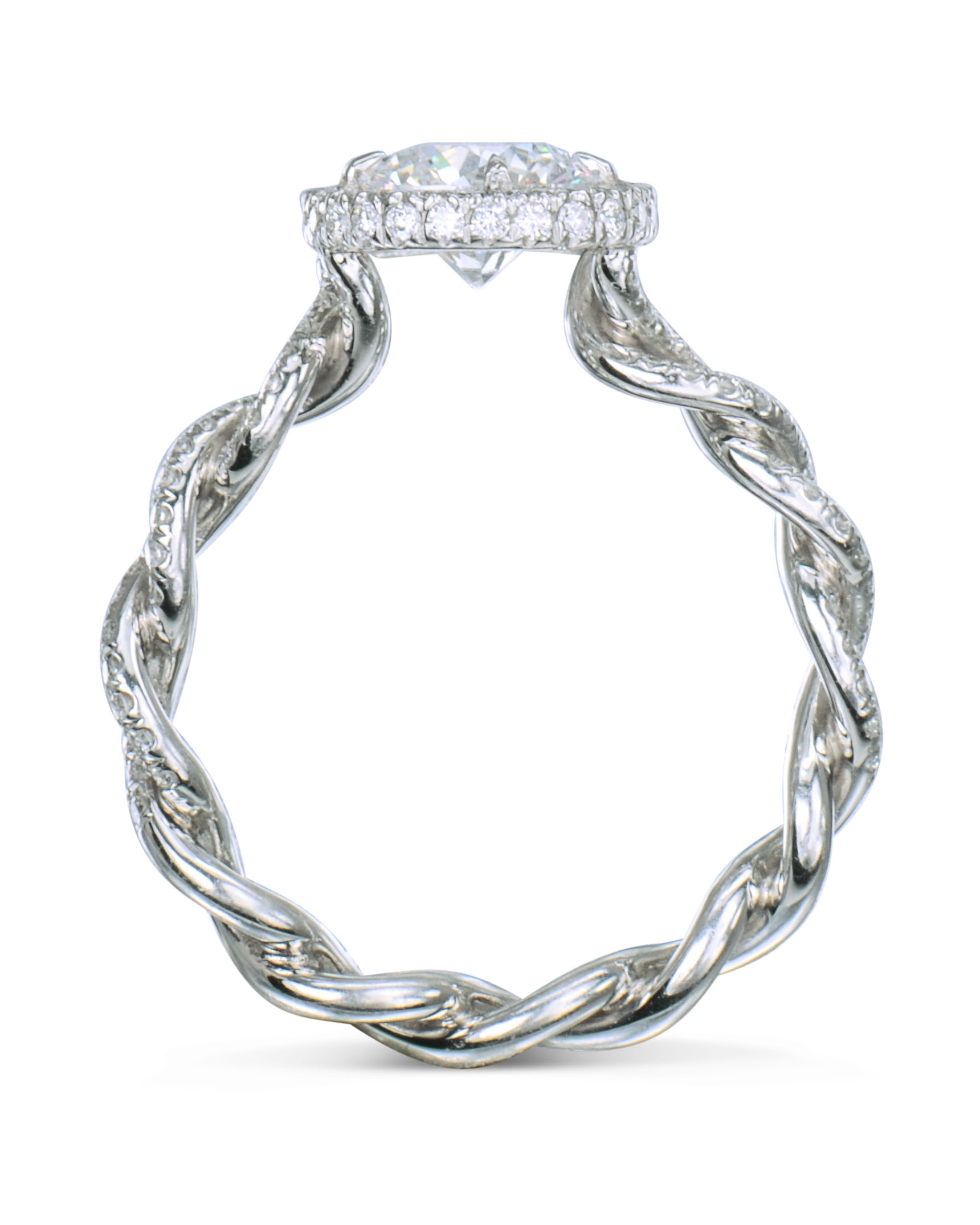 Round Diamond Unity Twist Engagement Ring Turgeon Raine