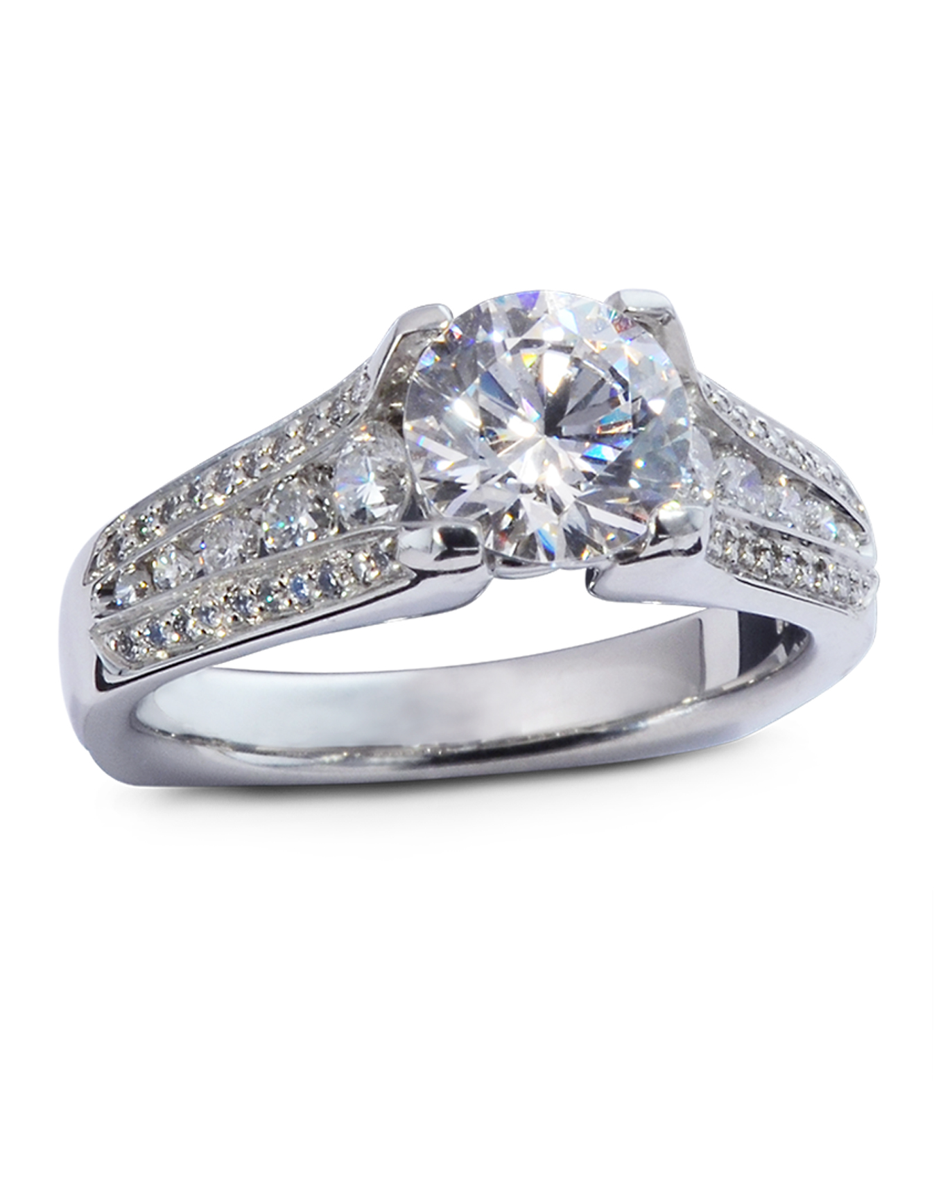 Bold Platinum Split Shank Engagement Ring Turgeon Raine