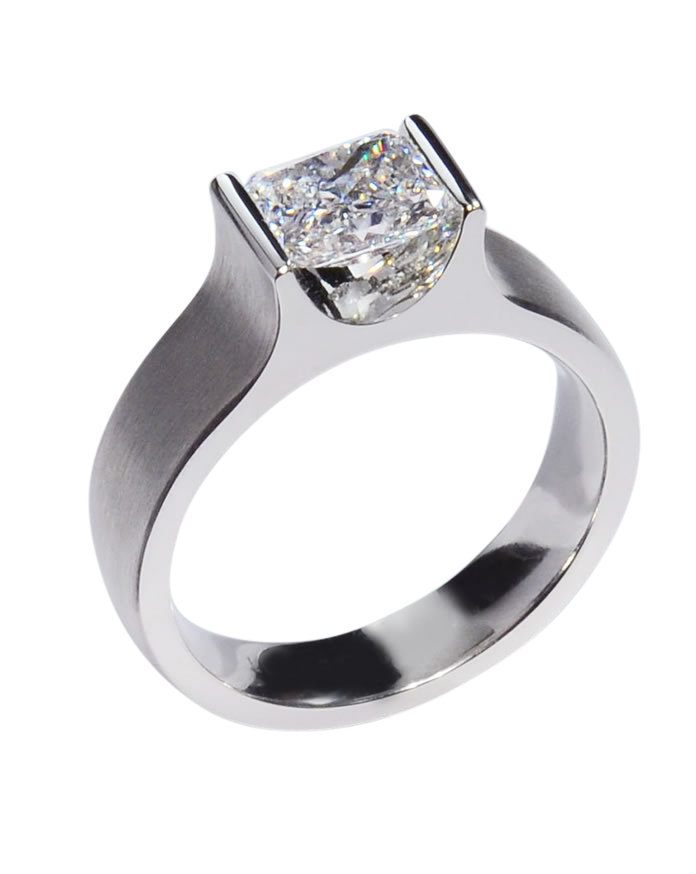 Platinum Radiant Engagement Ring - Turgeon Raine