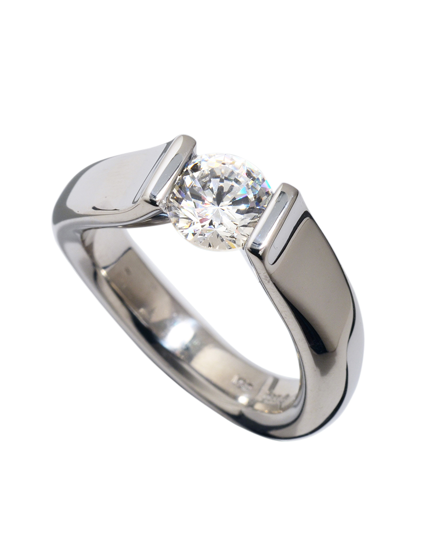 Steven Kretchmer Tension Set Diamond Ring And Matching Wedding Band Steven Kretchmer Tension Set Diamond Ring And Matching Wedding Band