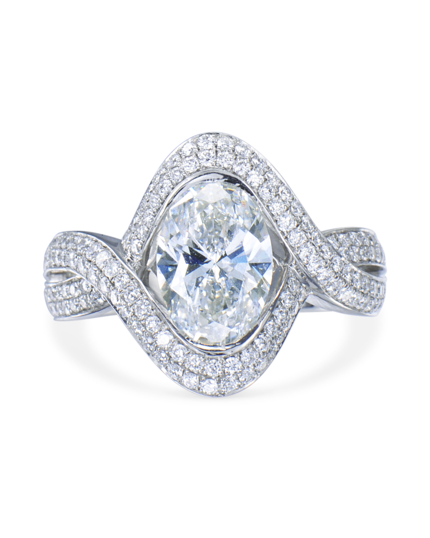 Oval Pavé Diamond Engagement Ring Turgeon Raine