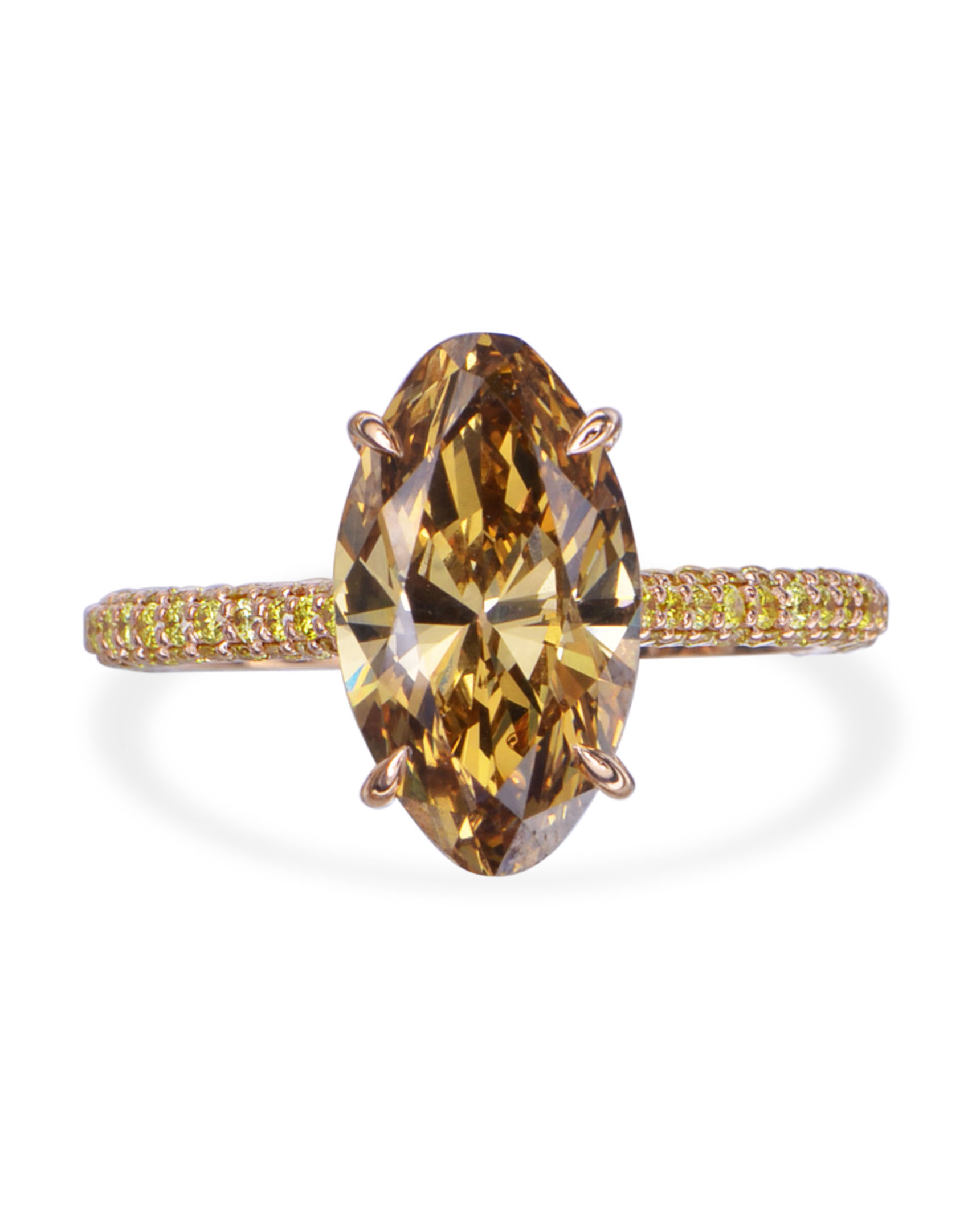 Natural Cognac Colored Diamond Engagement Ring Turgeon Raine