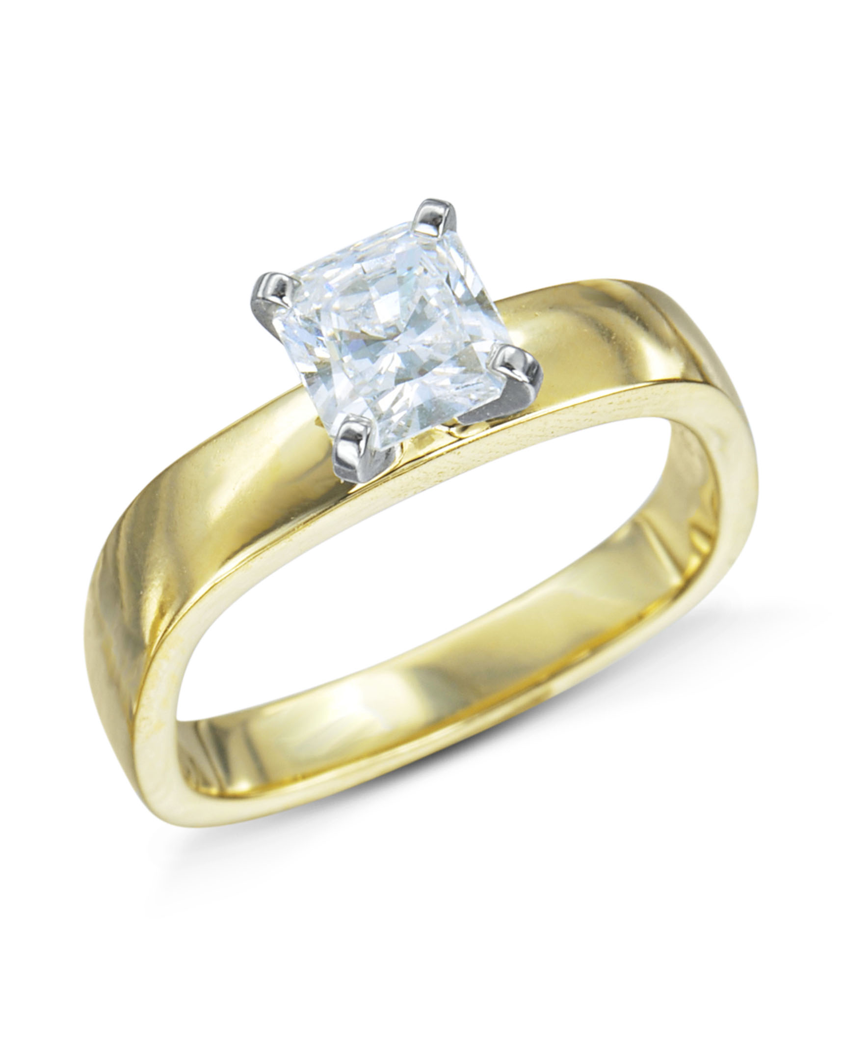 Square Shank Gold and Diamond Ring Turgeon Raine