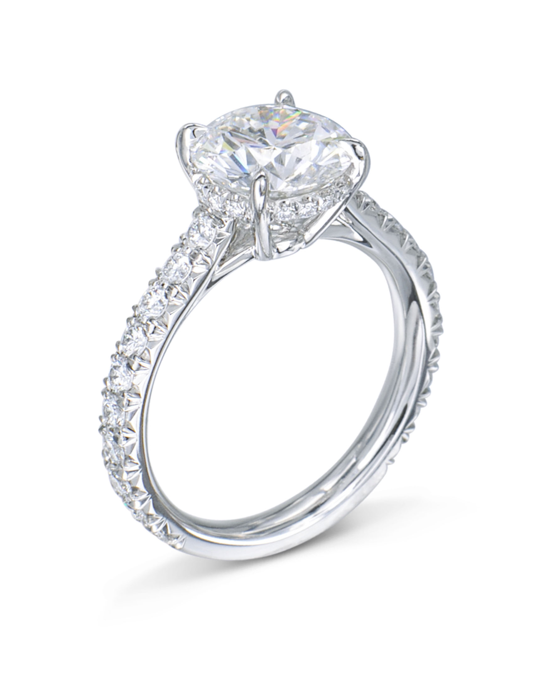 French Set Diamond Engagement Ring Turgeon Raine