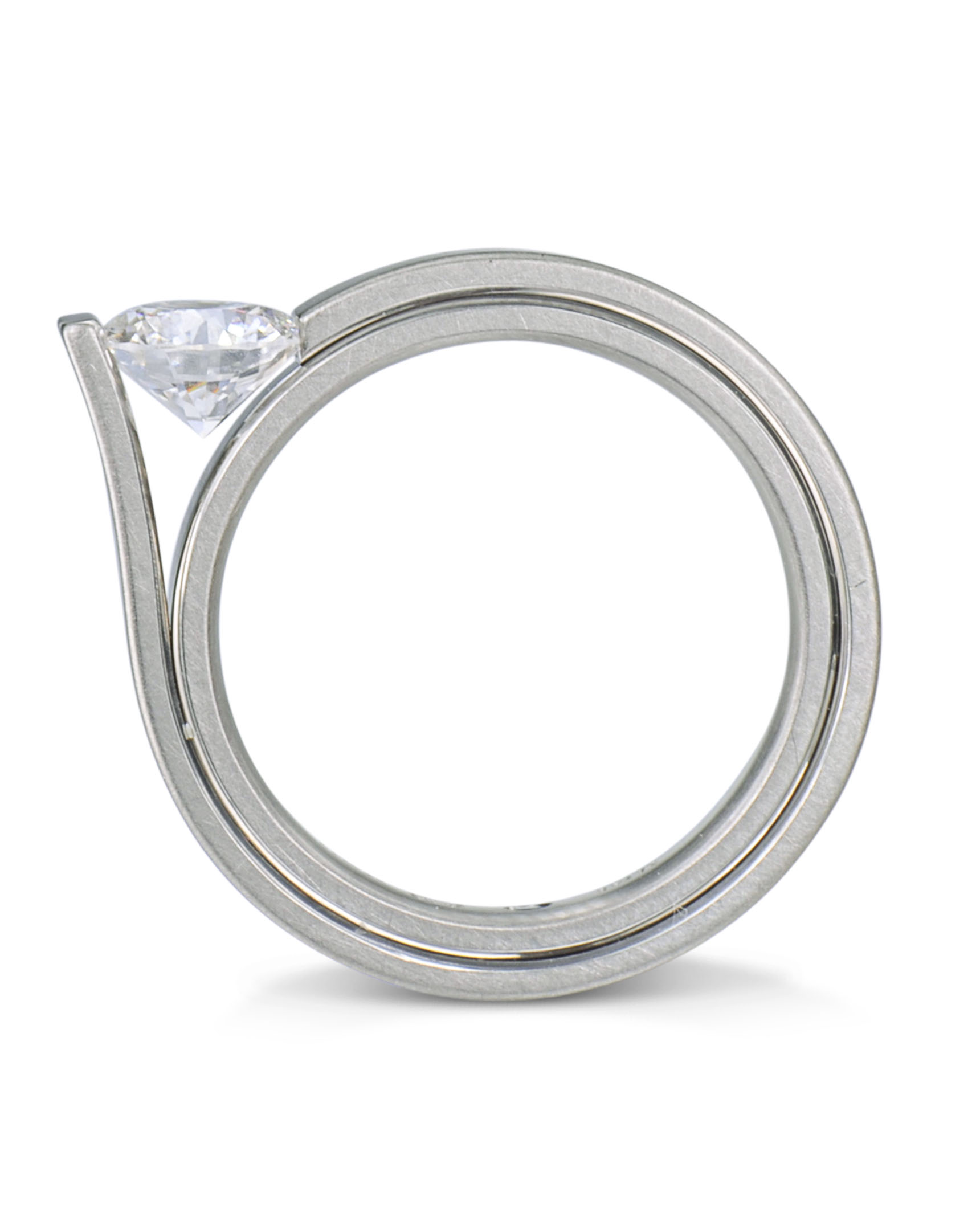 Slanted Tension Set Diamond Ring Turgeon Raine