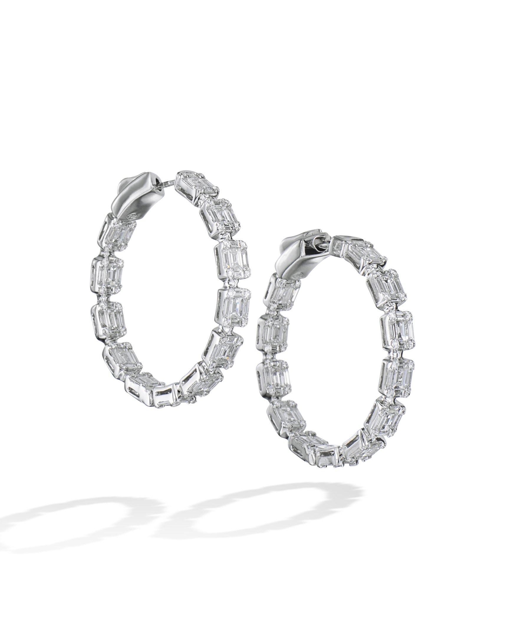 Baguette Diamond Hoop Earrings Turgeon Raine Edfkk04998 1